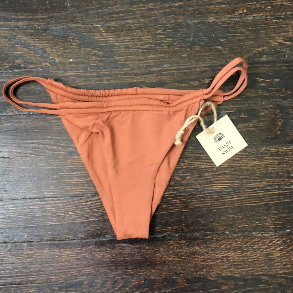 Toast swim signature tunnel bikini bottom patina nude size M NWT